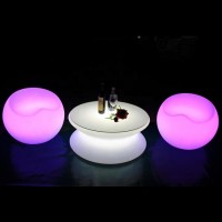 LED glowing restaurant decoration light colour changing PE waterproof used restaurant table and chair