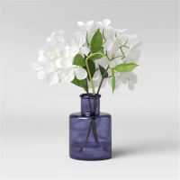 New design indoor tabletop colorful glass vase for artifical flowers arrangements