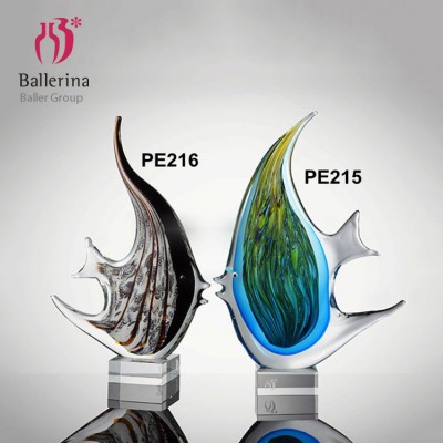 BALLERINA Unique Decorative Art Bubble Blown Glass Fish Handicrafts