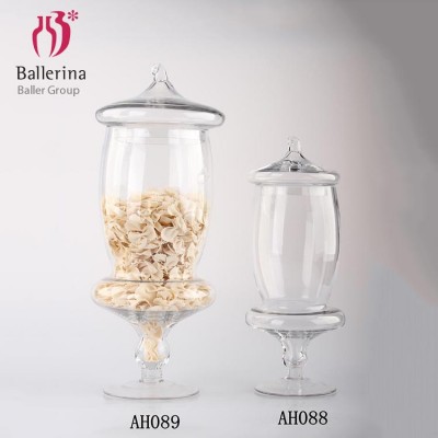 BALLERINA Christmas Decoration Apothecary Food Storage Clear Candy Glass Jar