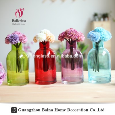 Fantastic Wholesale Cheap Small Colored Flower Glass Vase Decorative Vases For Decor