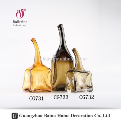 2019 Home decoration Huge Colorful Glass Artwork Glass Vases Sets