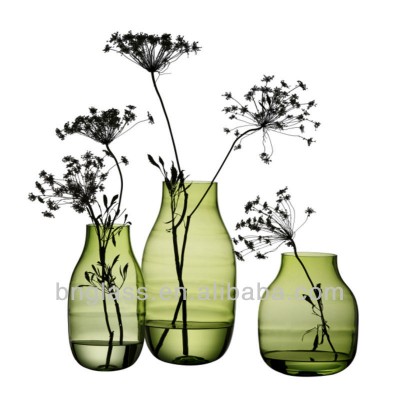 BALLERINA straight tall glass flower vase plant terrariums hand blown colored glass vases