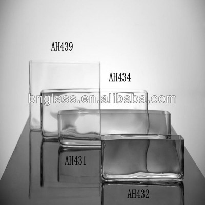 Clear Glass Rectangle Vase