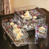 BALLERINA rectangle Clear Flower Glass Vases Wedding Centerpieces