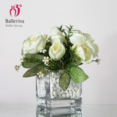 clear crystal glass for candle holder glass vase